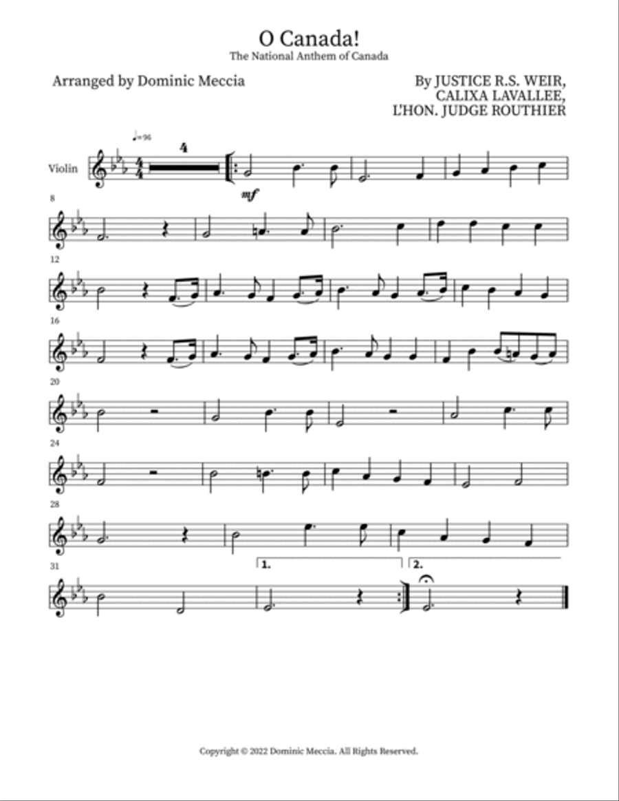 O Canada! Small Ensemble scores gallery preview page 5