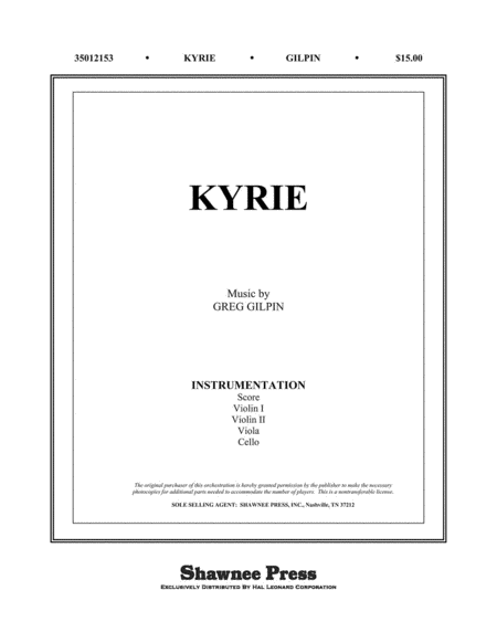 Kyrie - Orchestration