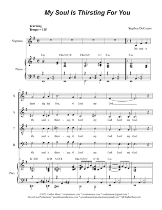 My Soul Is Thirsting For You (Vocal Quartet - (SATB)