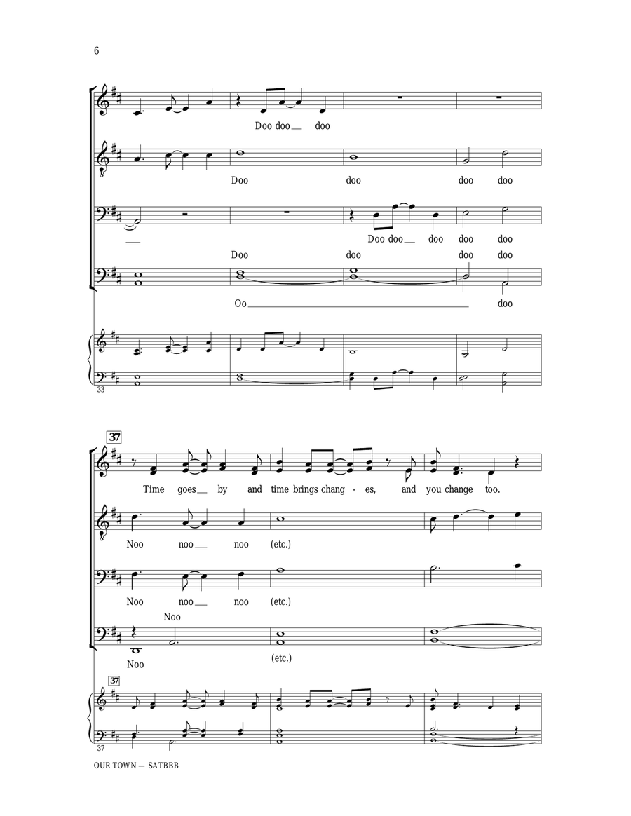 Our Town (from Cars) (arr. Philip Lawson) 4-Part scores gallery preview page 5