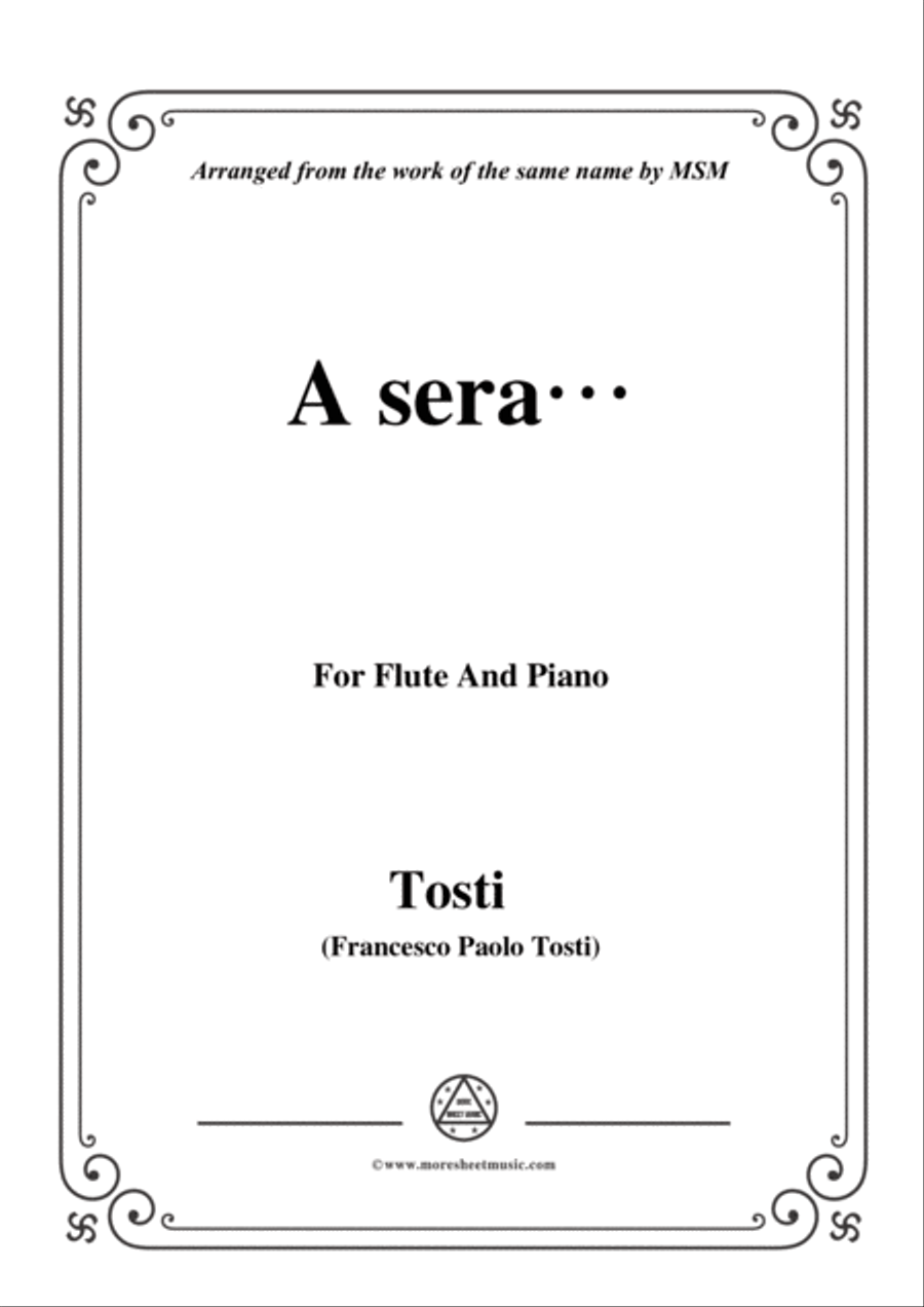 Tosti-A sera, for Flute and Piano