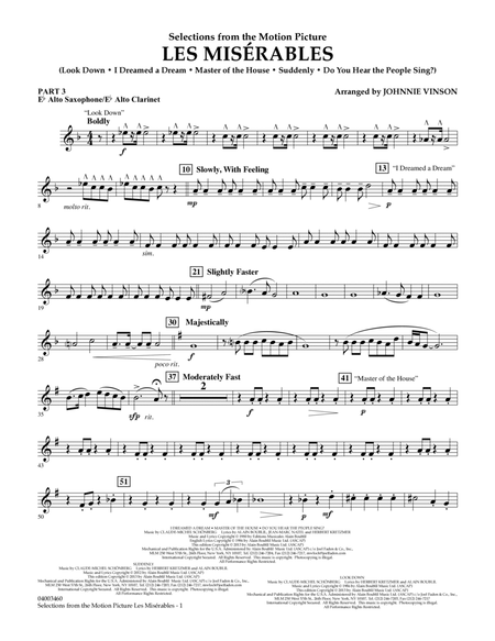 Les Miserables (Selections from the Motion Picture) - Pt.3 - Eb Alto Sax/Alto Clar.