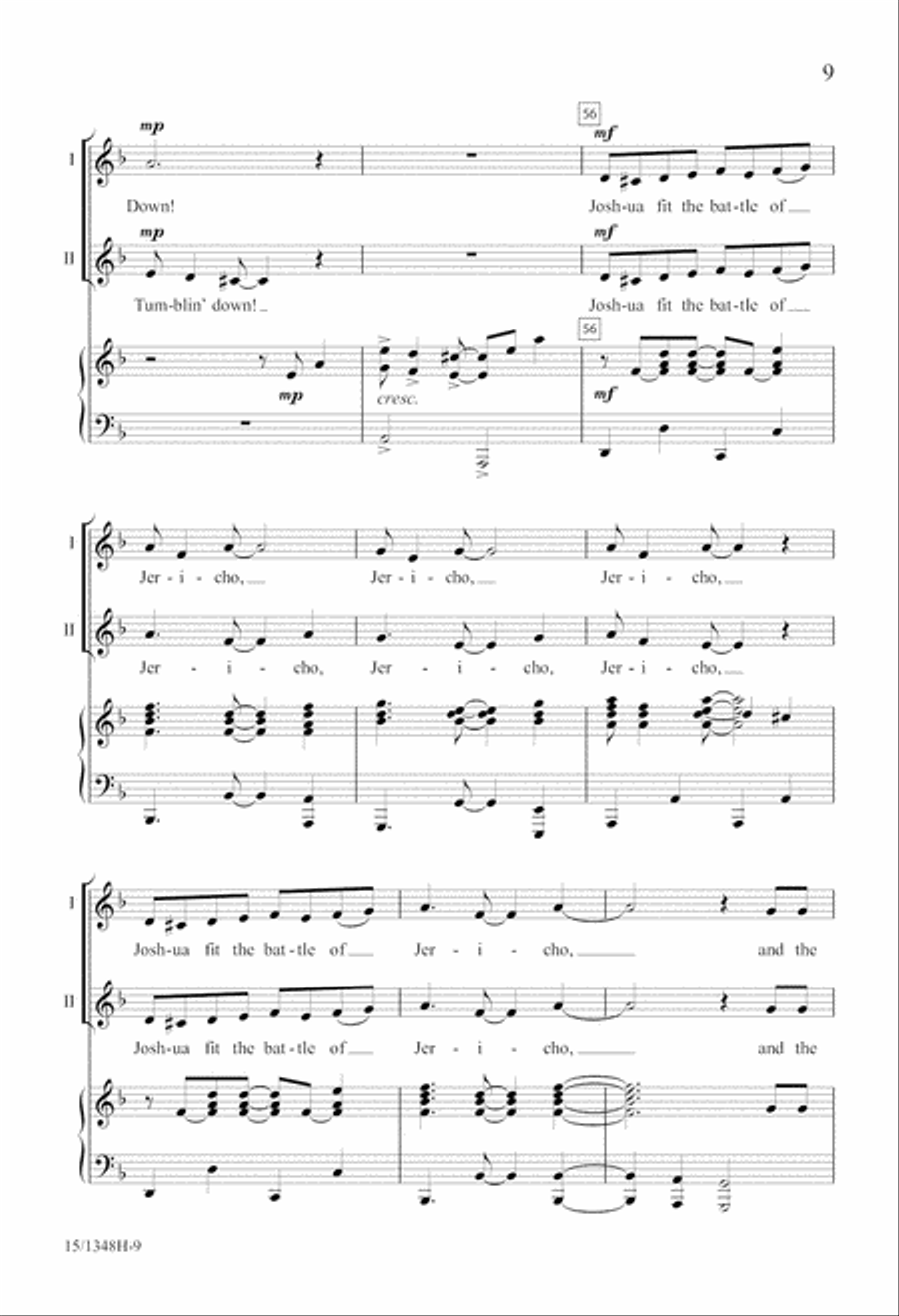 Joshua Fit the Battle of Jericho 2-Part scores gallery preview page 9