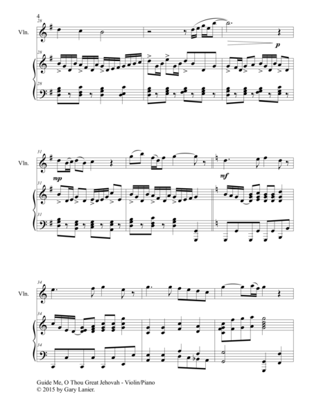 Gary Lanier: 3 HYMNS of GUIDANCE (Duets for Violin & Piano) image number null