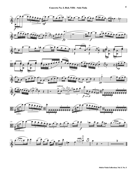 "Stolen" Viola Arrangements Collection Volume 1: Haydn - 'Cello Concerto No. 1 in C; Sarasate - Anda image number null