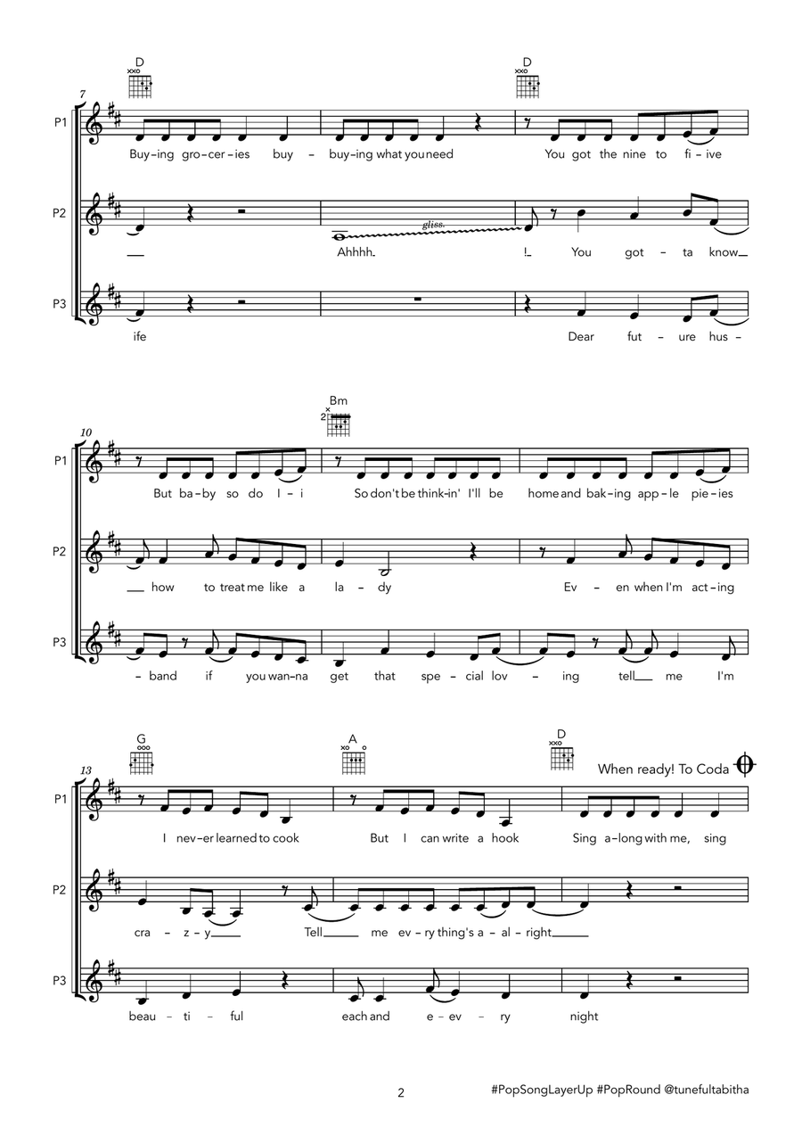 Dear Future Husband Piano, Vocal, Guitar scores gallery preview page 2