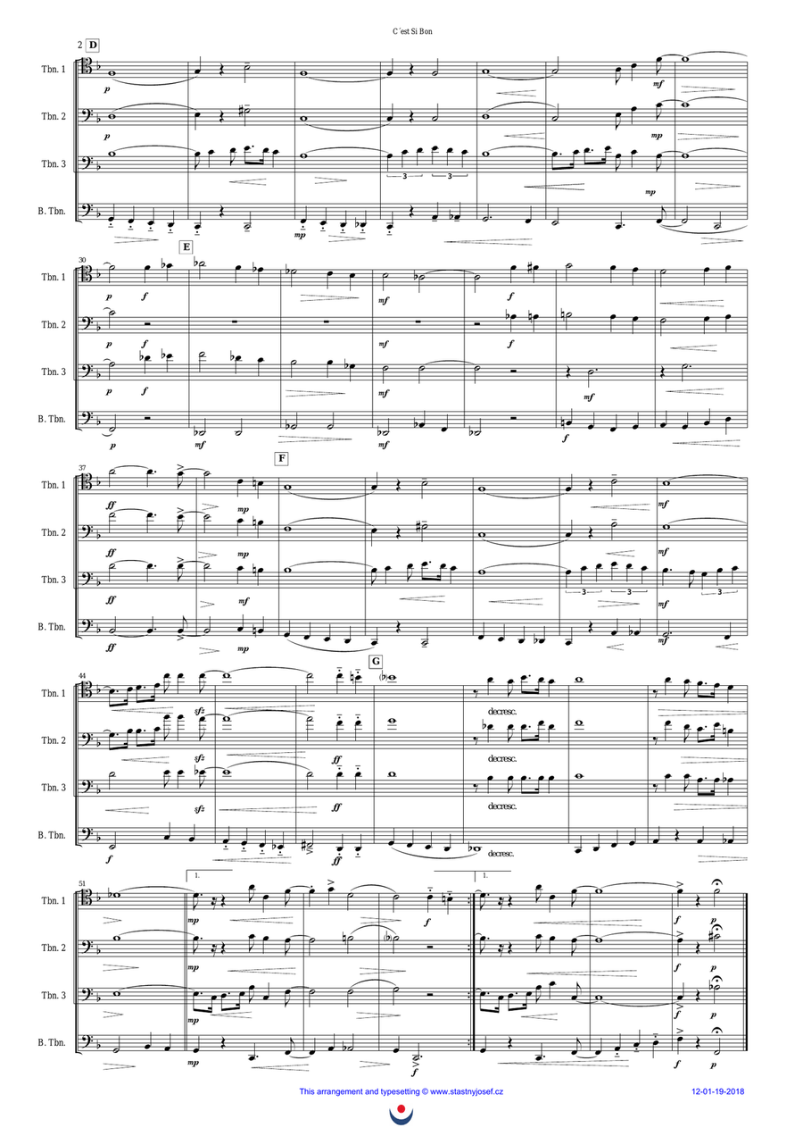 C´est Si Bon Brass Ensemble scores gallery preview page 2