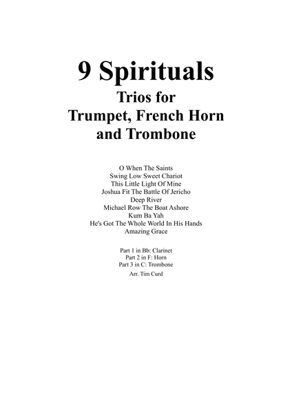 9 Spirituals, Trios For Trumpet, French Horn And Trombone image number null