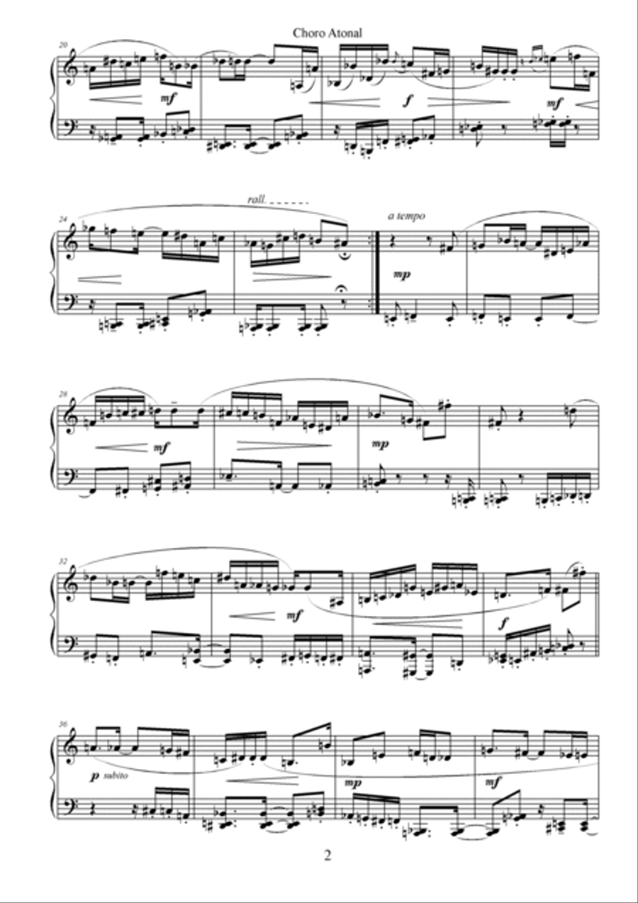 Choro Atonal Piano Solo scores gallery preview page 3