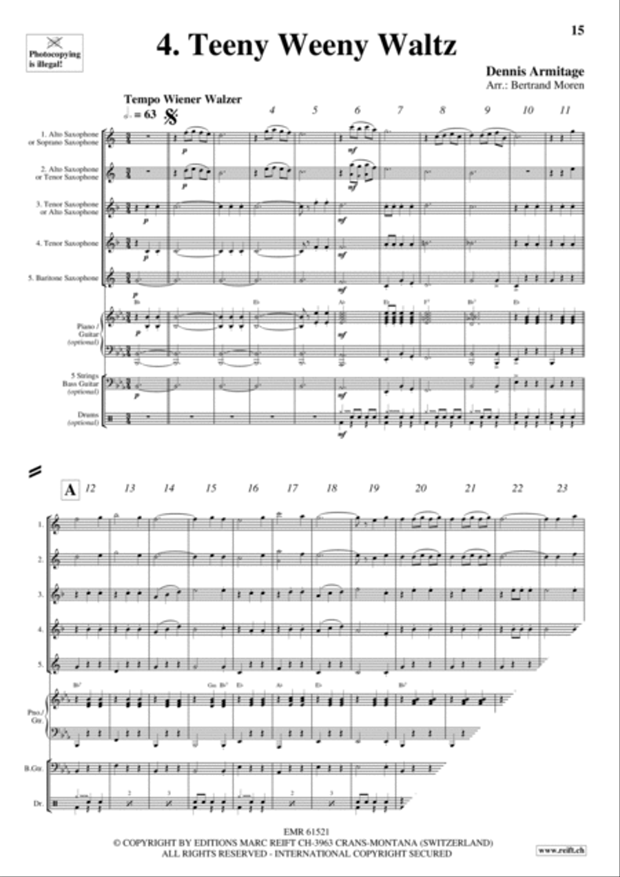 Beer Party Saxophone Quintet scores gallery preview page 6
