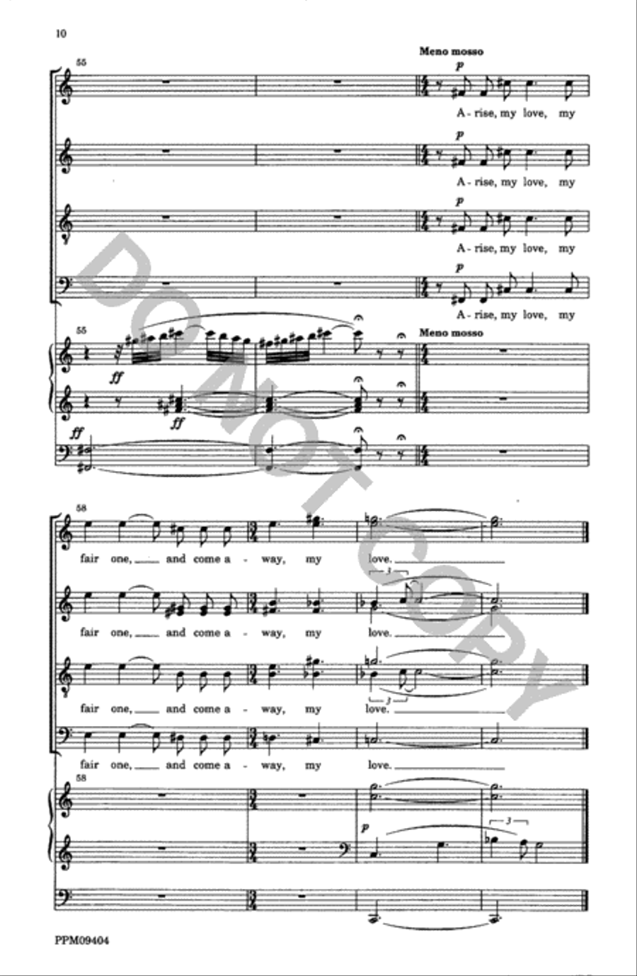Set Me As a Seal upon Thine Heart 4-Part scores gallery preview page 11