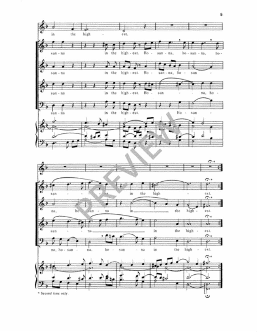 Sanctus in D Minor 4-Part scores gallery preview page 6