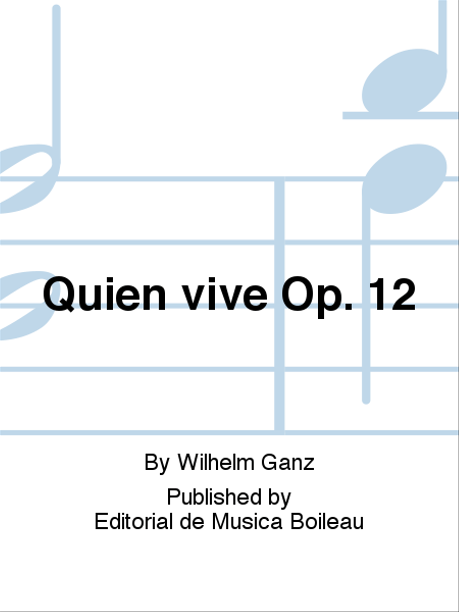 Quien vive Op. 12 Piano Solo scores gallery preview page 1