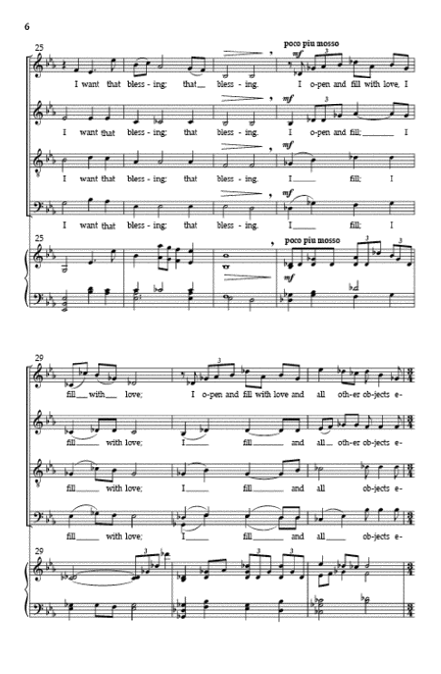 Where Your Bare Foot Walks (SATB) Divisi scores gallery preview page 5