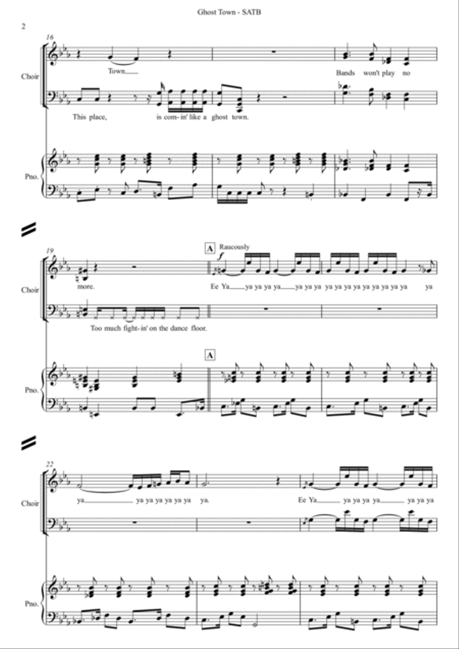 Ghost Town 4-Part scores gallery preview page 2