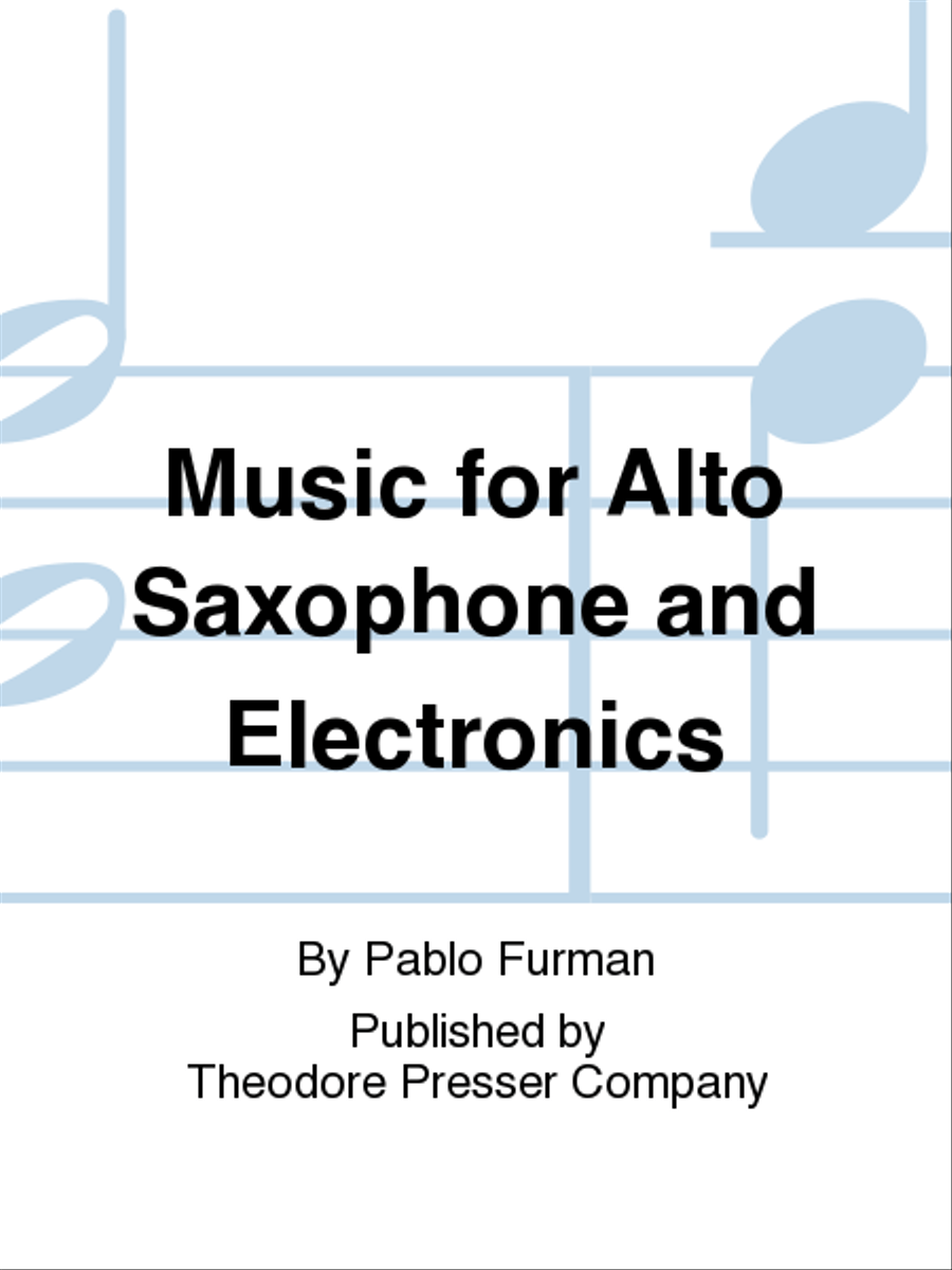 Music For Alto Saxophone And Electronics Alto Saxophone scores gallery preview page 1