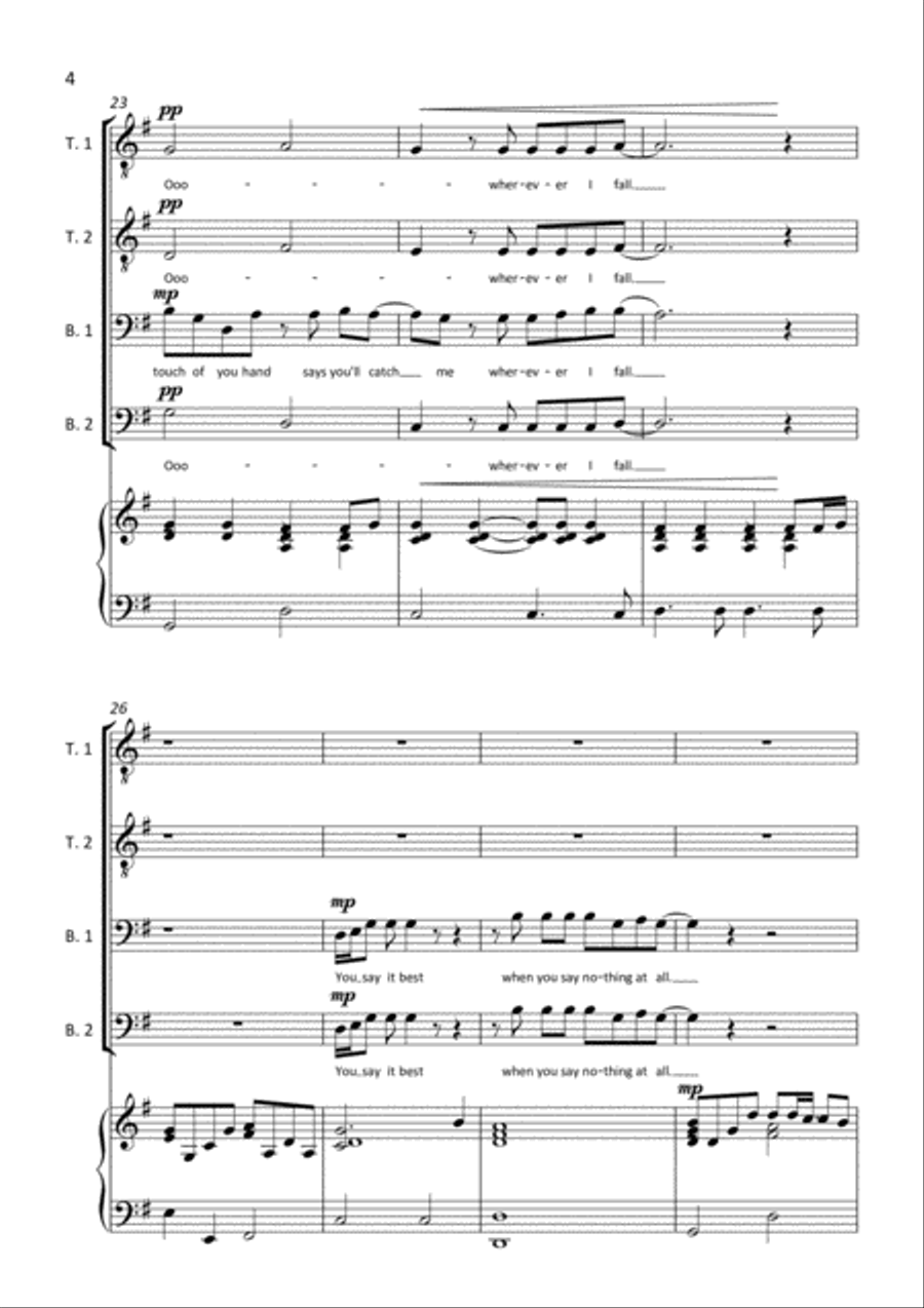 When You Say Nothing At All TTBB scores gallery preview page 4