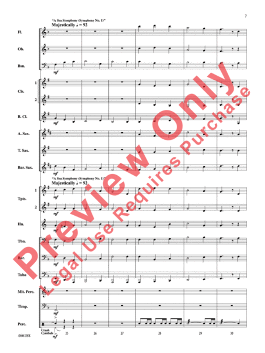 A Ralph Vaughan Williams Portrait Concert Band scores gallery preview page 8