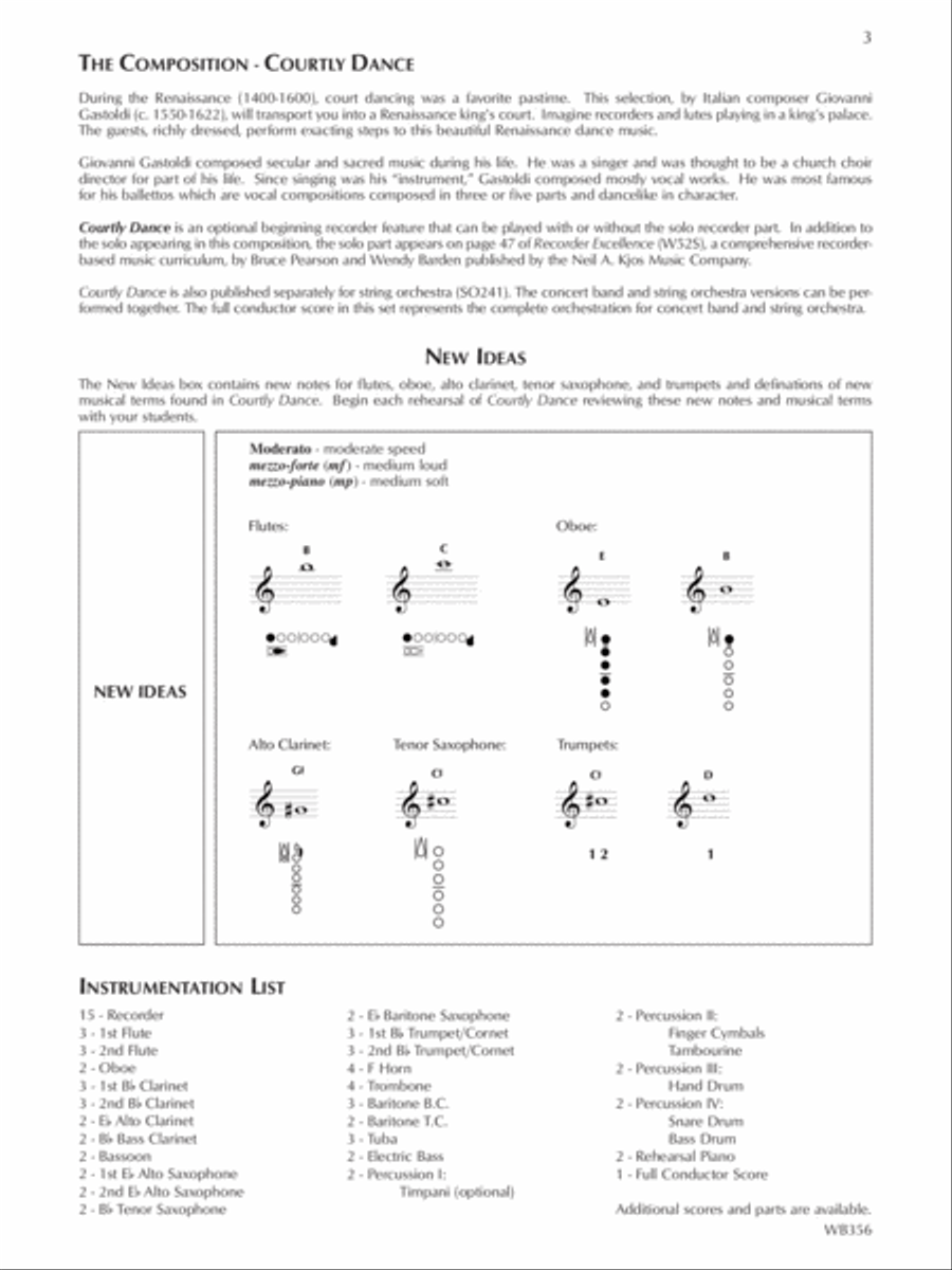 Renaissance Rock & Courtly Dance Concert Band scores gallery preview page 3