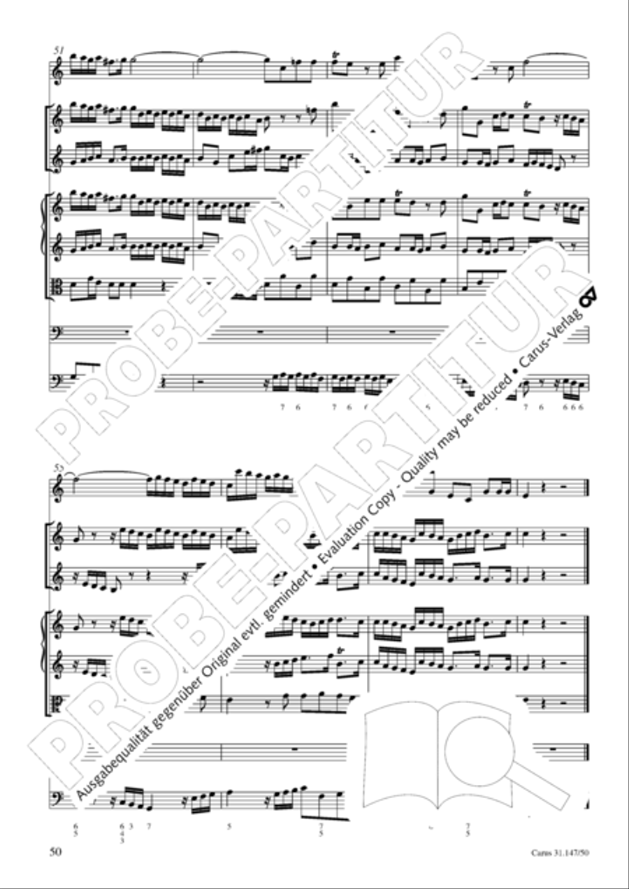 Heart and mouth and thought and action (Herz und Mund und Tat und Leben) (Herz und Mund und Tat und Leben) 4-Part scores gallery preview page 51
