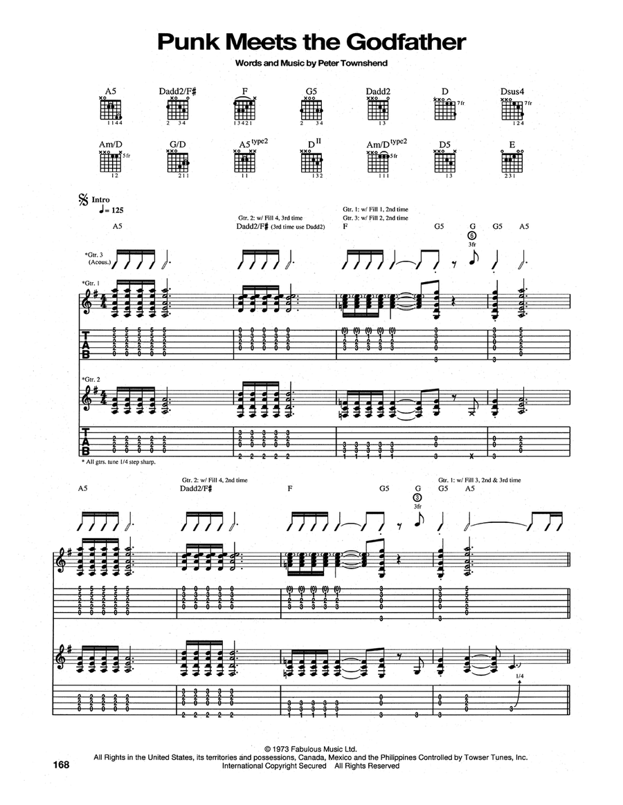 The Punk Meets The Godfather Acoustic Guitar scores gallery preview page 1