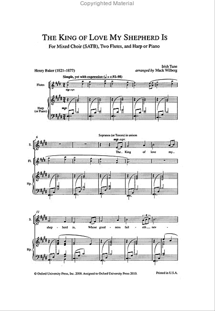 The King Of Love My Shepherd Is 4-Part scores gallery preview page 2