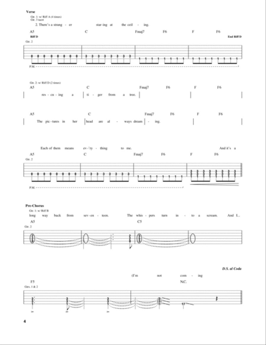 Bored To Death Electric Guitar scores gallery preview page 4