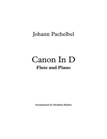Pachelbel`s Canon In D Flute and Piano image number null