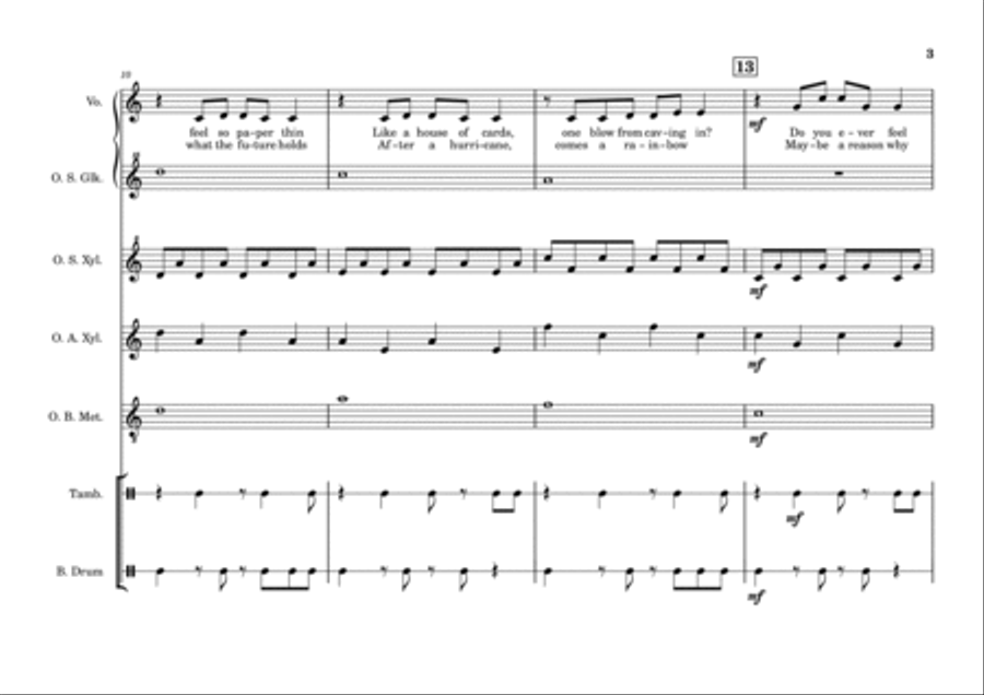 Firework Orff Instrument scores gallery preview page 3