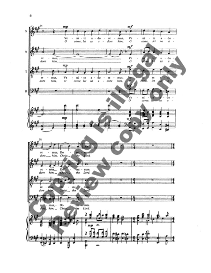 Gaudete: 6. Adeste Fideles 4-Part scores gallery preview page 11