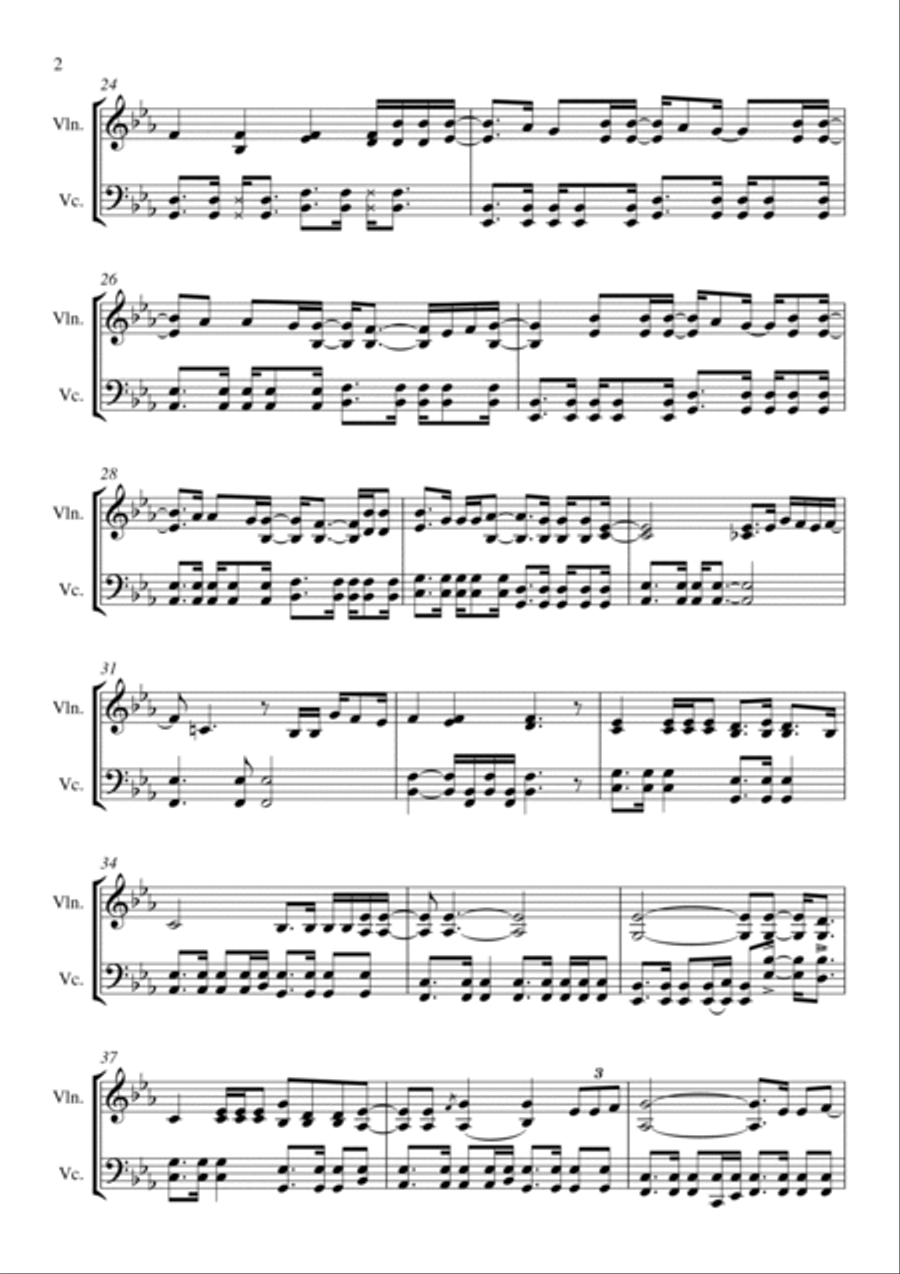 When We Were Young Score and Parts scores gallery preview page 3
