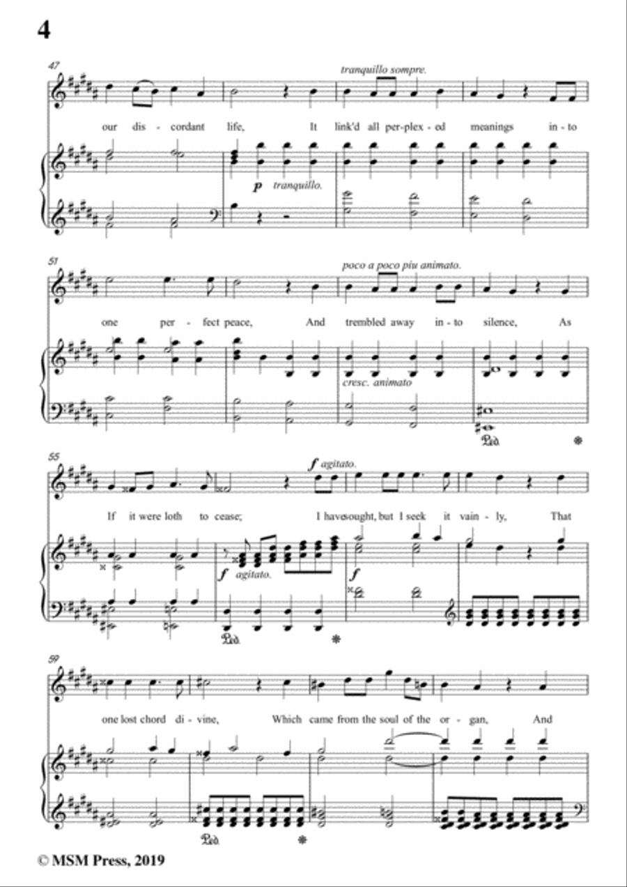 Arthur Sullivan-Lost Chord,in B Major,for Voice and Piano Voice Solo scores gallery preview page 6