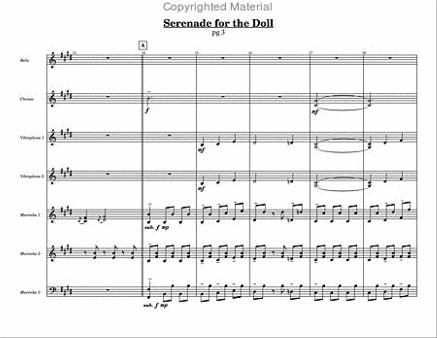Serenade for the Doll Percussion Ensemble scores gallery preview page 4