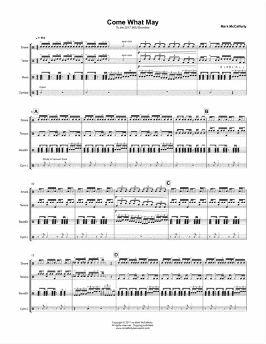 Come What May Drum Set scores gallery preview page 1