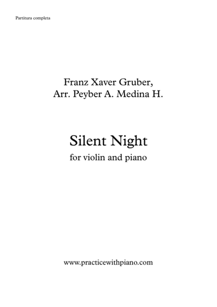 Silent Night, for violin and piano image number null