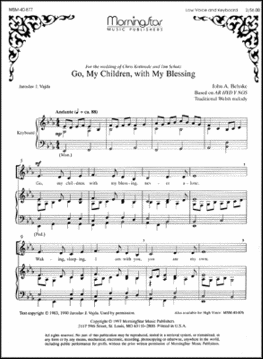 Go, My Children, with My Blessing (Low Voice) Low Voice scores gallery preview page 1