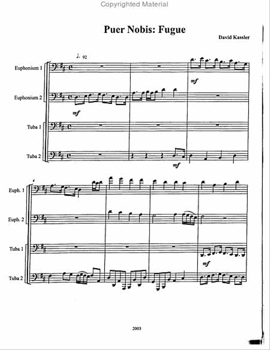 Chorale Prelude and Fugue on Puer Nobis EETT scores gallery preview page 3