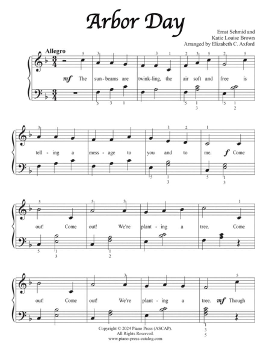 Arbor Day Piano Method scores gallery preview page 2