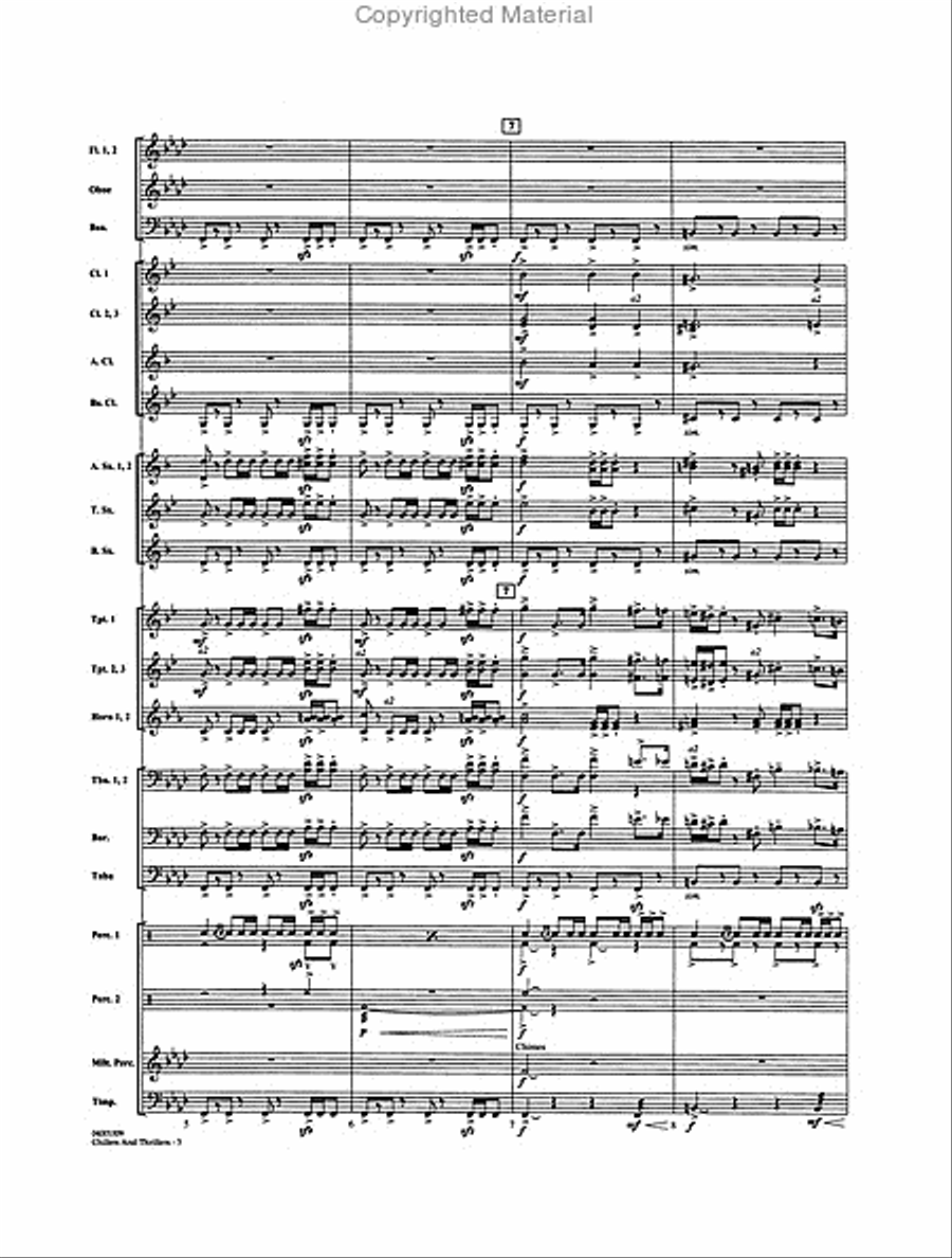 Chillers and Thrillers Concert Band scores gallery preview page 3