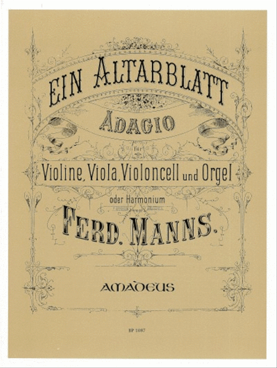 Ein Altarblatt Op.27 Cello scores gallery preview page 1