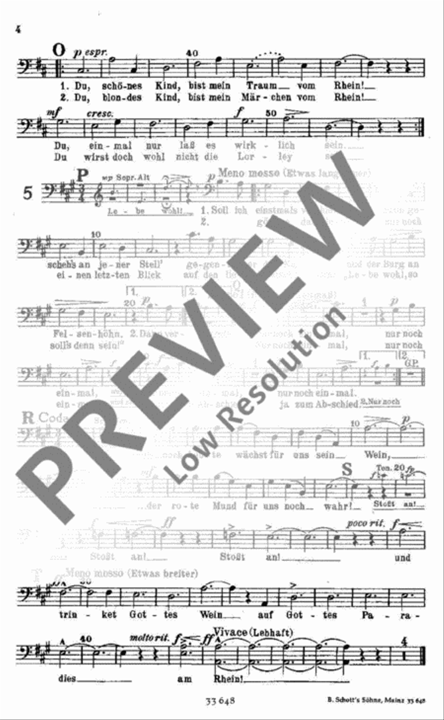 Am schönen Rhein gedenk ich dein Mixed Choir scores gallery preview page 5