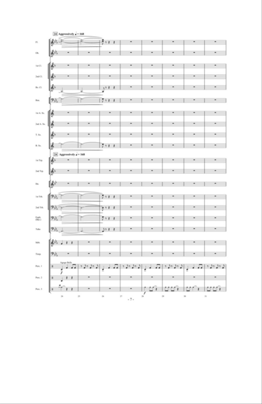 Invocation and African Dance Concert Band scores gallery preview page 6