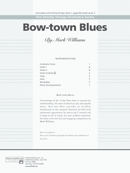 Bow-town Blues: Score