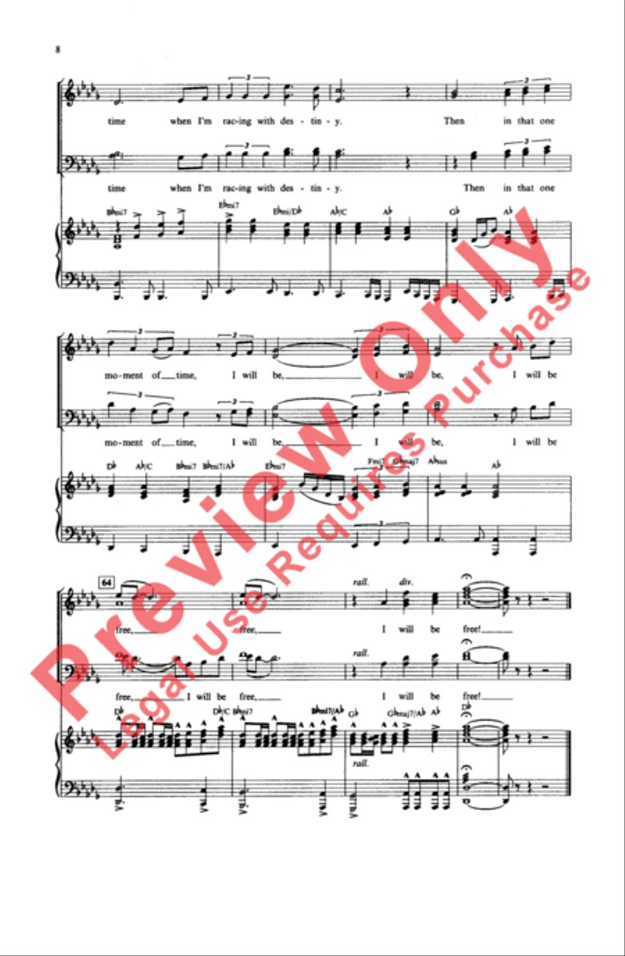 One Moment in Time 4-Part scores gallery preview page 8