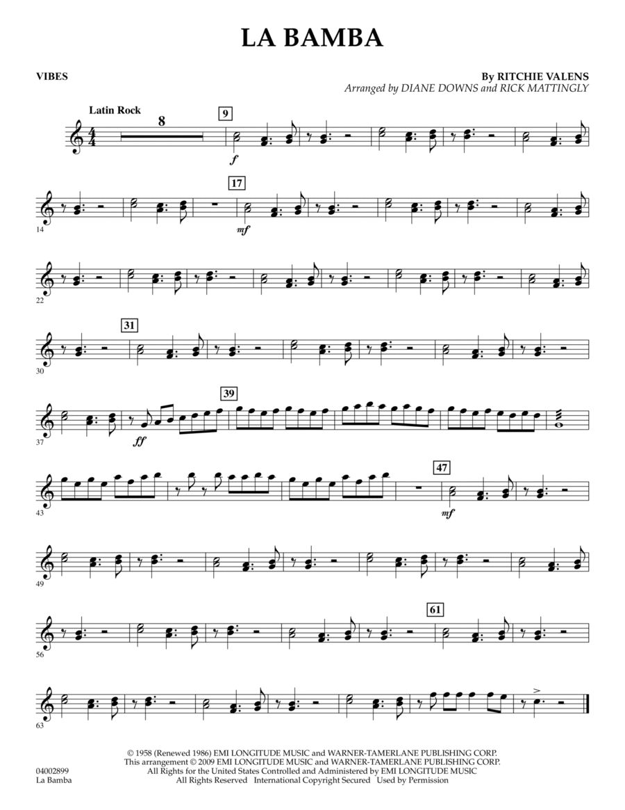 La Bamba - Vibes La Bamba - Vibes Concert Band scores gallery preview page 1
