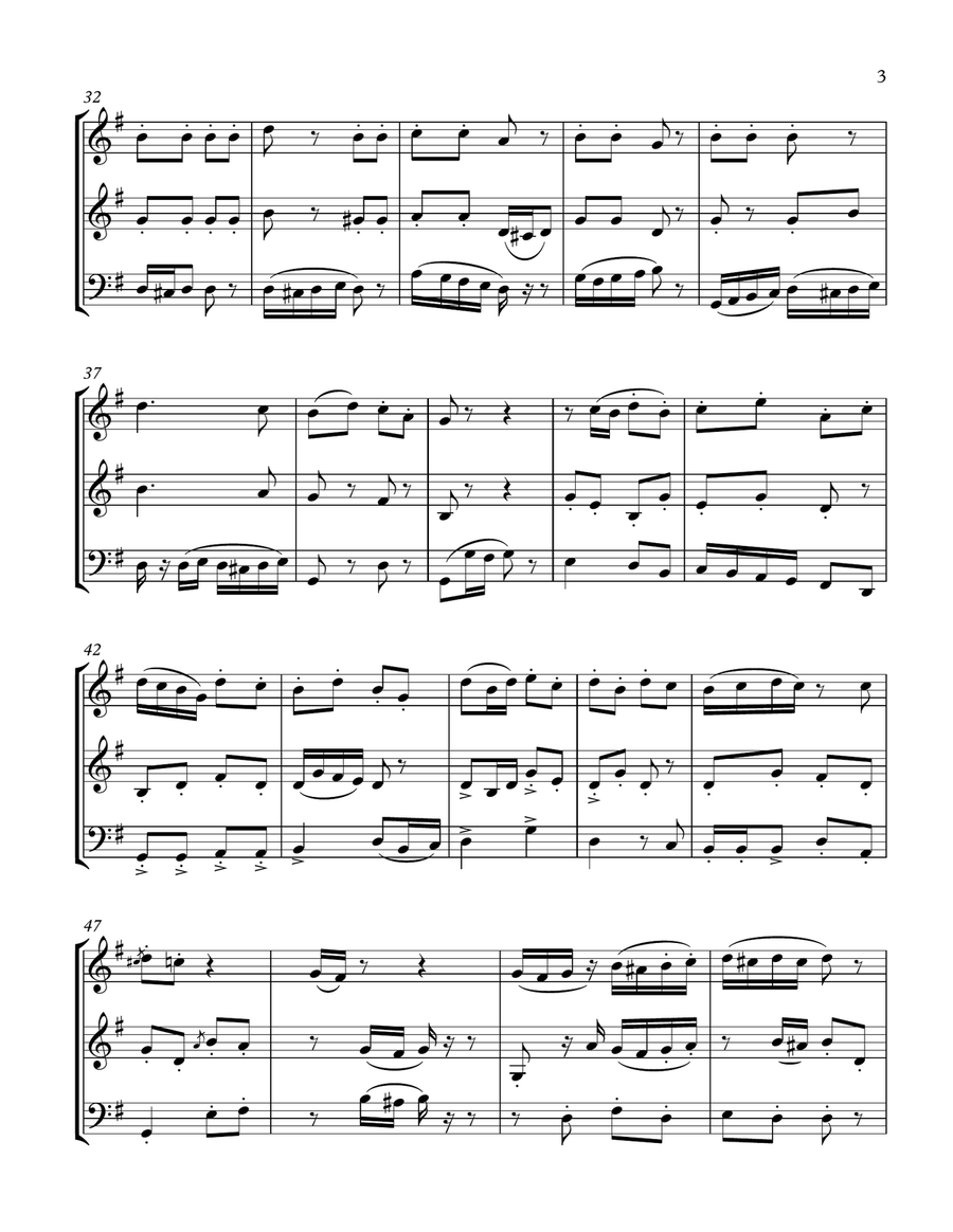 Some Folks (WW trio--2 clarinets and bassoon) Woodwind Trio scores gallery preview page 3