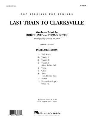 Last Train to Clarksville - Conductor Score (Full Score)