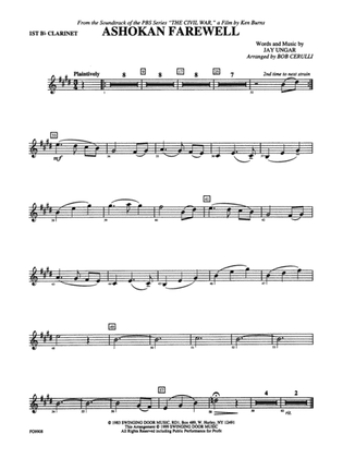 Ashokan Farewell: 1st B-flat Clarinet