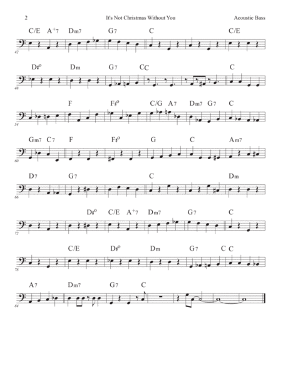 It's Not Christmas Without You- Key of C Large Ensemble scores gallery preview page 2
