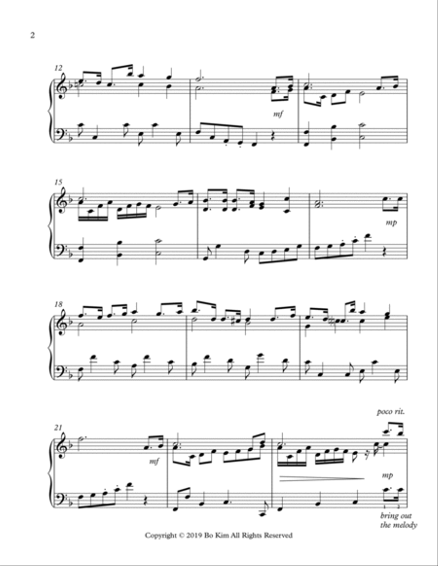 He Abides (I'm Rejoicing Everyday) Solo Piano Arrangement Piano Solo scores gallery preview page 2